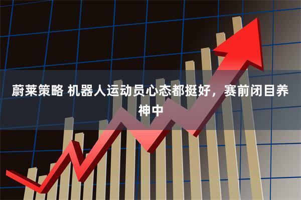 蔚莱策略 机器人运动员心态都挺好，赛前闭目养神中