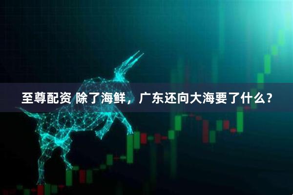 至尊配资 除了海鲜，广东还向大海要了什么？